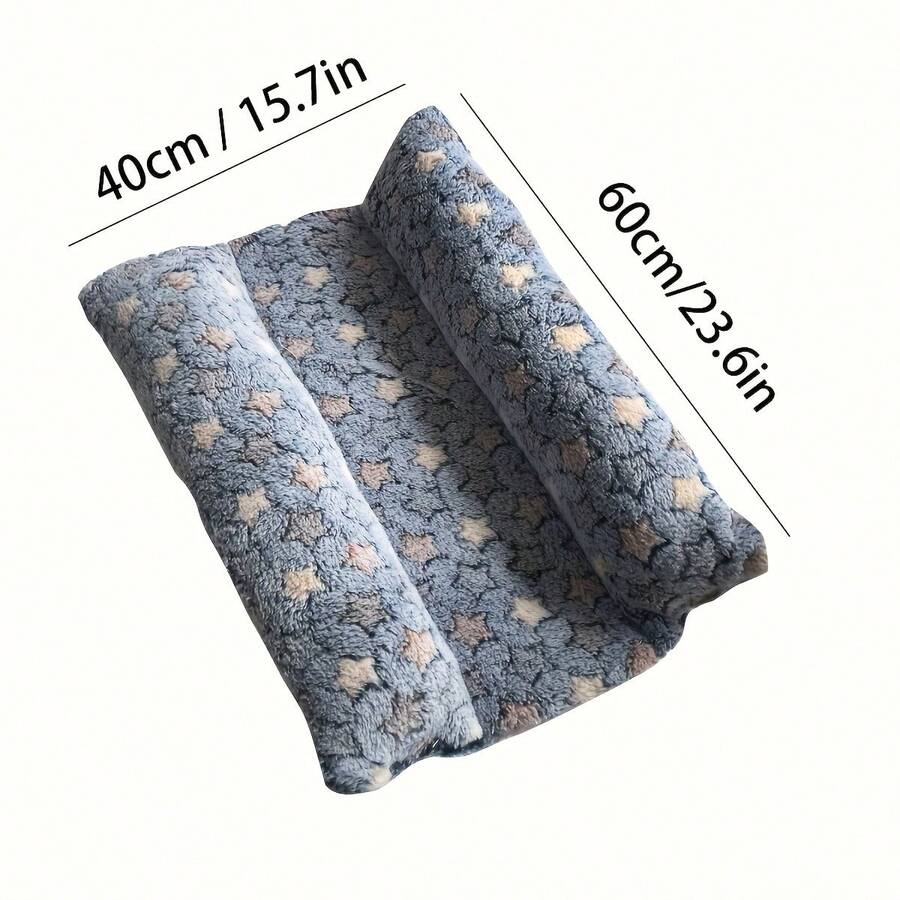 Navy blue soft plush wrap-around pet bed with raised edges for rabbits and small animals.