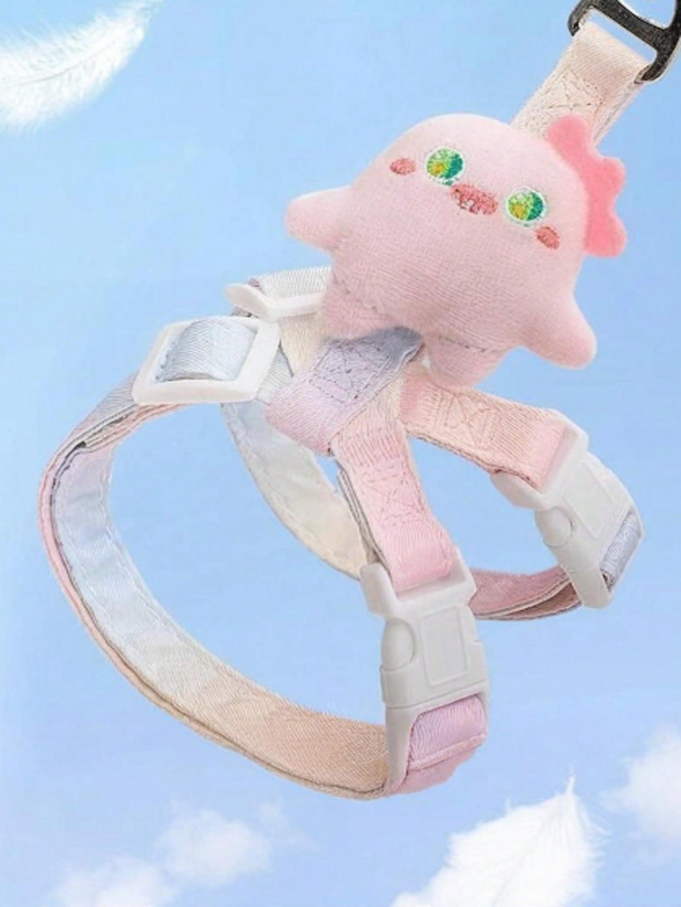 Multicolor polyester cat harness and leash set with bow-knot chest strap, escape-proof design, and soft comfortable fit for small and medium cats outdoors