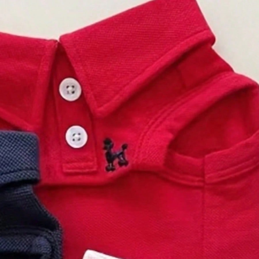 One Piece Solid Color Pet Polo Embroidered Shirt For Spring And Summer Vest