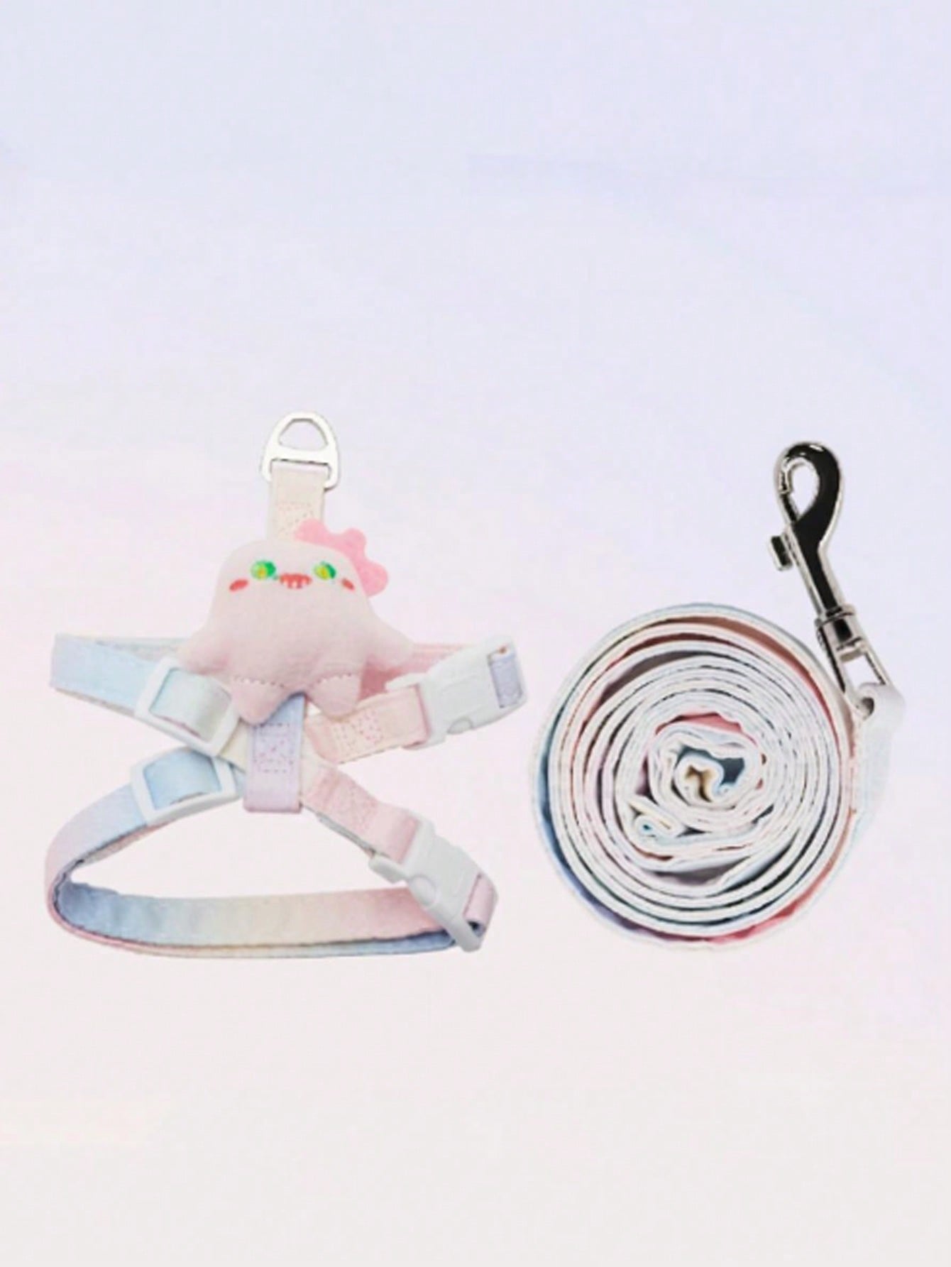 Multicolor polyester cat harness and leash set with bow-knot chest strap, escape-proof design, and soft comfortable fit for small and medium cats outdoors