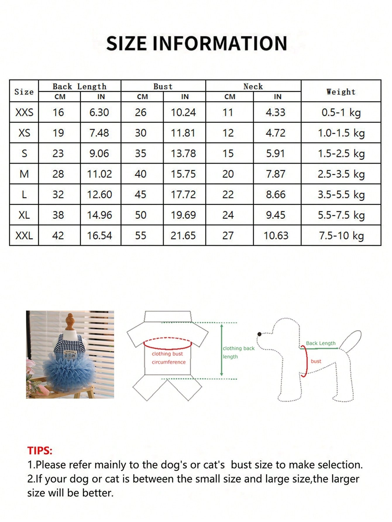1PC Ins Style Striped Tulle Princess Dress, Breathable Suspender Skirt For Small Dogs Cats