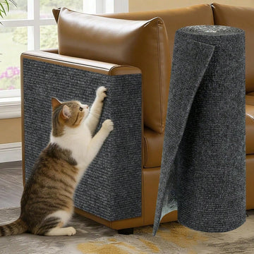 Trimmable polyester cat scratching mat and sofa corner protector pad measuring 30x100 cm in plain design.