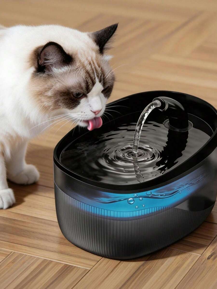 Automatic 2.2L cat water fountain with USB powered quiet pump and ABS construction.