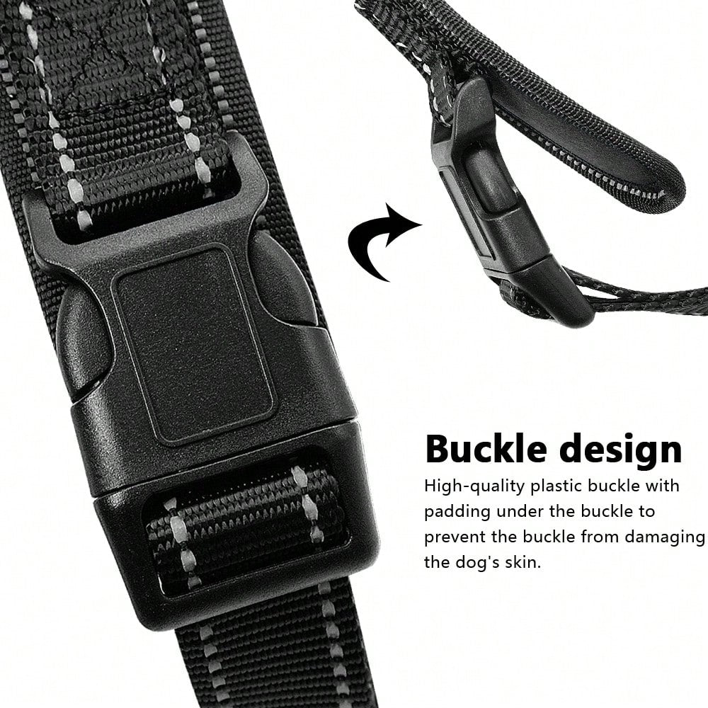 Pink reflective dog harness with rhinestone accents, adjustable straps, breathable design, and plush Korean style for dogs