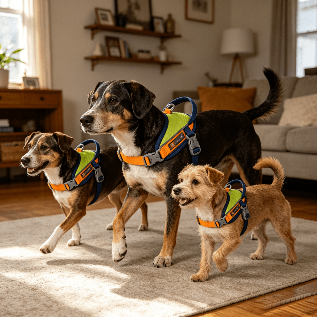 Anti-Pull Anti-Escape Reflective Pet Harness, Comfortable Breathable Mesh Lining, High-Quality Space Aluminum Leash D-Ring, Lightweight No-Burden Design, Anti-Pull Auxiliary Handle, Suitable For Medium And Small Dogs, Home And Outdoor Use. Close-Range
