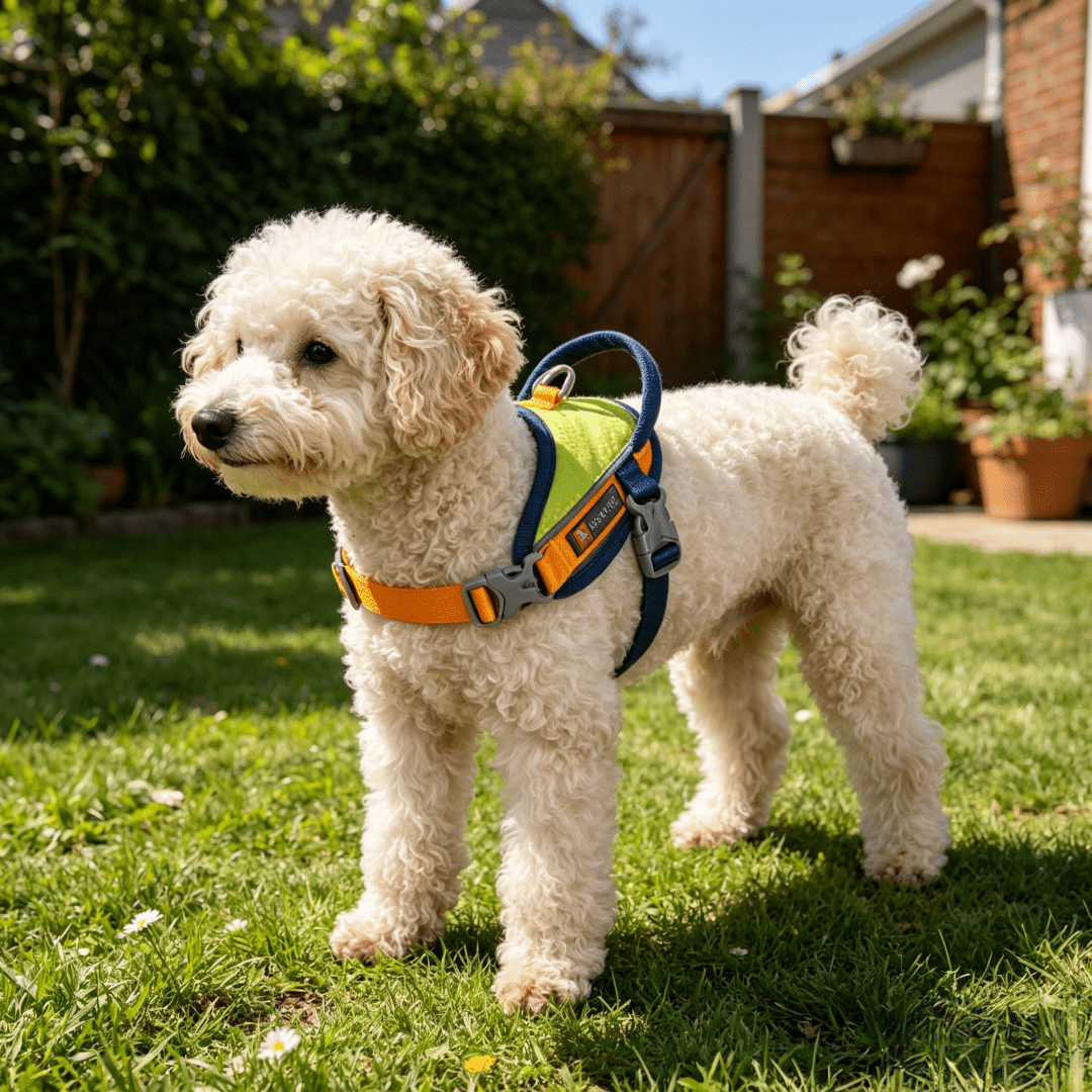 Anti-Pull Anti-Escape Reflective Pet Harness, Comfortable Breathable Mesh Lining, High-Quality Space Aluminum Leash D-Ring, Lightweight No-Burden Design, Anti-Pull Auxiliary Handle, Suitable For Medium And Small Dogs, Home And Outdoor Use. Close-Range