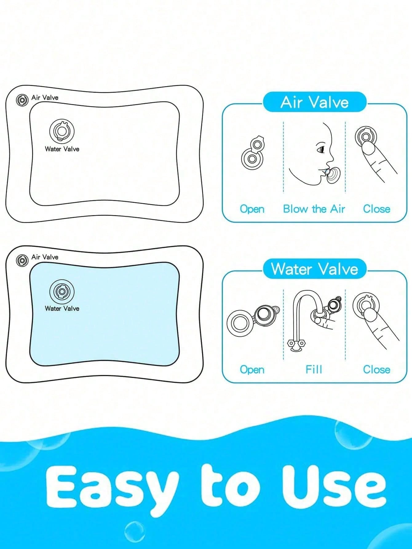 1pc Pet Ice Mat Dog Cooling Pad Summer Cat Cooling Mat Summer Cooling Pet Inflatable Water Splash Mat Climbing Mat, Thickened Pet Water Splash Mat, Pet Toy