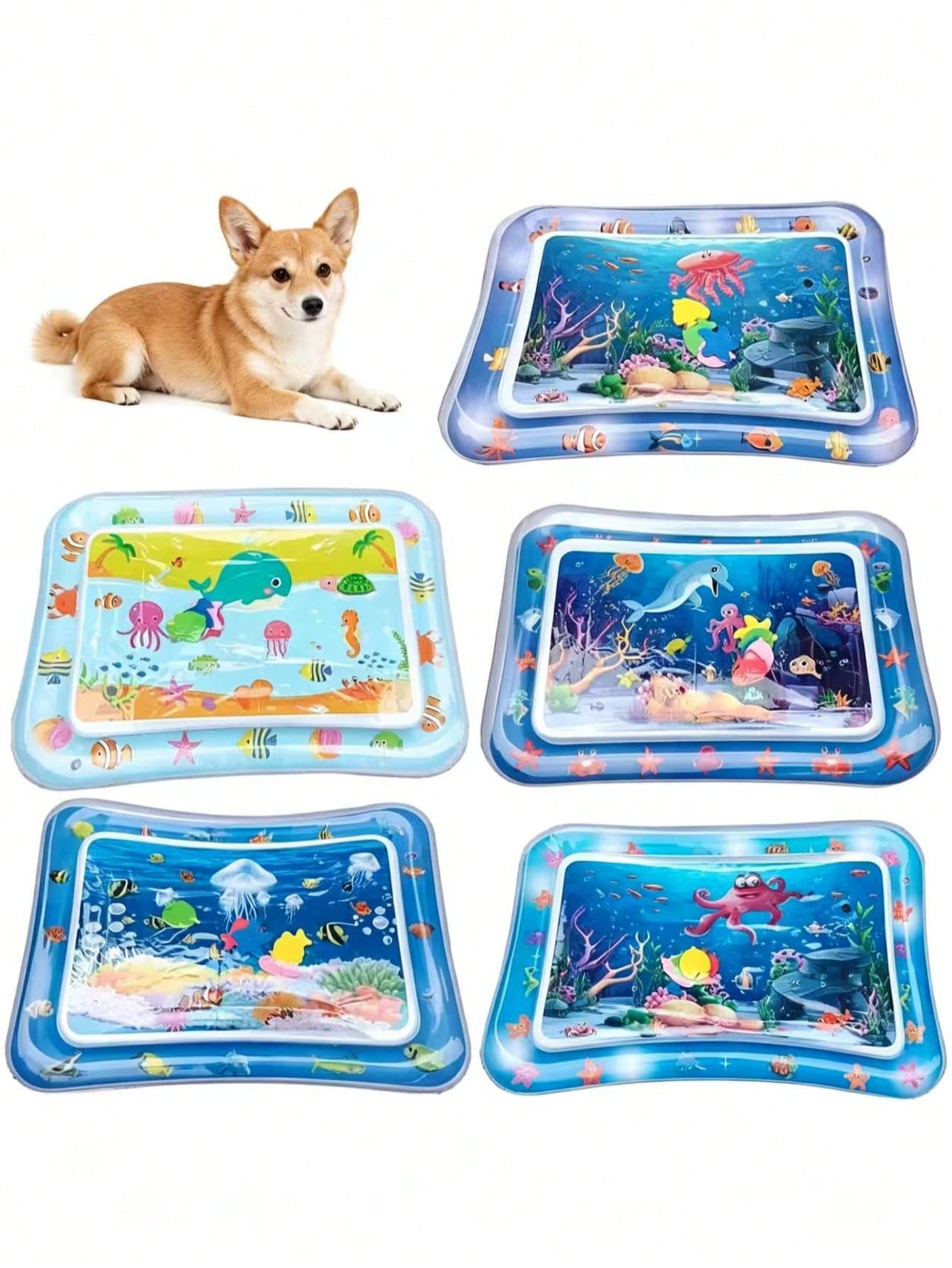 1pc Pet Ice Mat Dog Cooling Pad Summer Cat Cooling Mat Summer Cooling Pet Inflatable Water Splash Mat Climbing Mat, Thickened Pet Water Splash Mat, Pet Toy