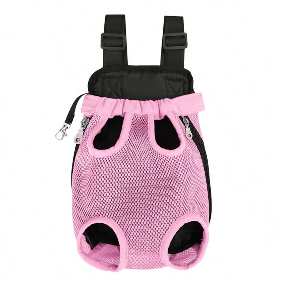 LocalBreathable Mesh Pet Dog Carrier Backpack, Hands-Free Adjustable Front Chest Carrier With Quick Access, Lightweight & Comfortable Legs-Out Puppy Sling For Small Medium Dogs Cats, Perfect For Walking Hiking Travel