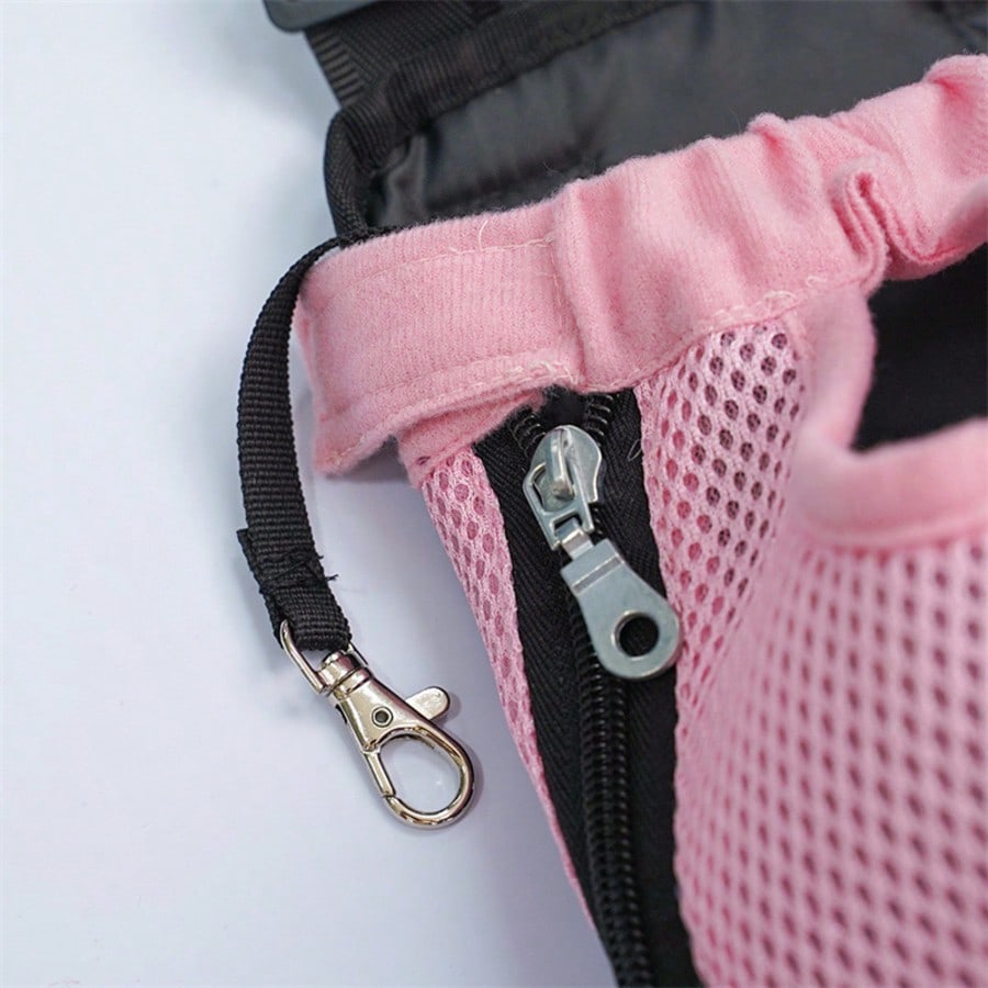 LocalBreathable Mesh Pet Dog Carrier Backpack, Hands-Free Adjustable Front Chest Carrier With Quick Access, Lightweight & Comfortable Legs-Out Puppy Sling For Small Medium Dogs Cats, Perfect For Walking Hiking Travel