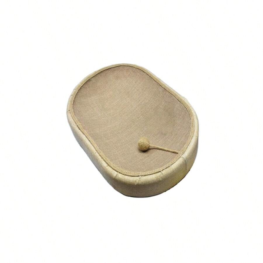 Plain oval cat scratching board bed with sisal rope mat for indoor cats