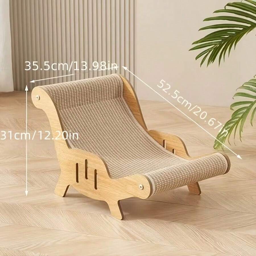 Indoor sisal cat lounge featuring a cute dinosaur shape with a durable scratching and napping surface for cats and dogs.