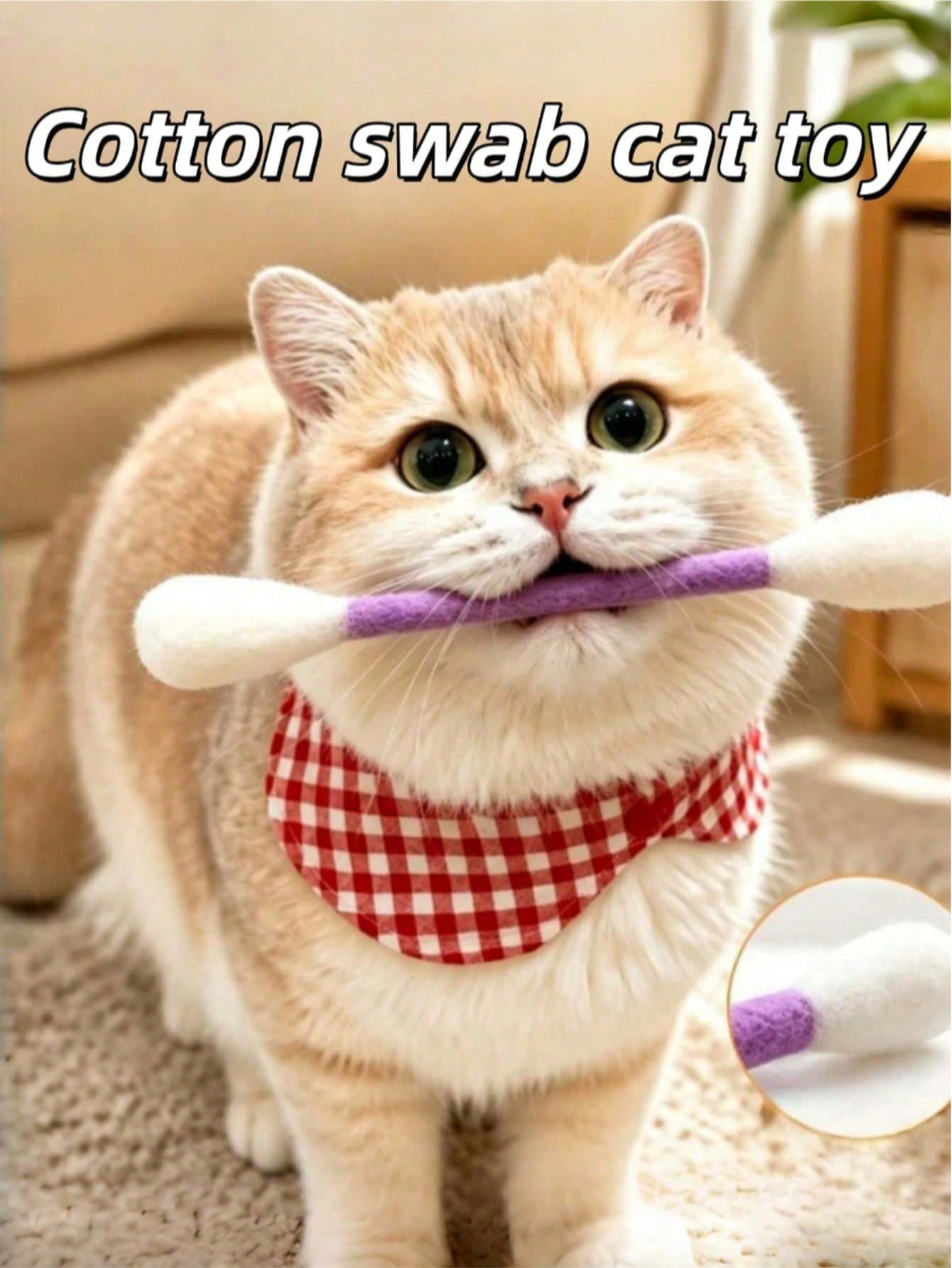 3pcs/1pc Extra Large Cat Teaser Wand, Cat Teaser Toy, Cat Sniffing Stick, Dental Cleaning & Teething Toy, Self-Entertainment Toy, Durable Puzzle Toy, Interactive Soothing Cat Accessory