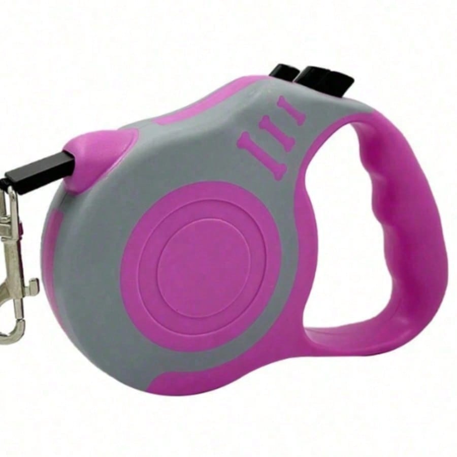 Multicolor bone-shaped retractable pet leash made from ABS for cats and dogs