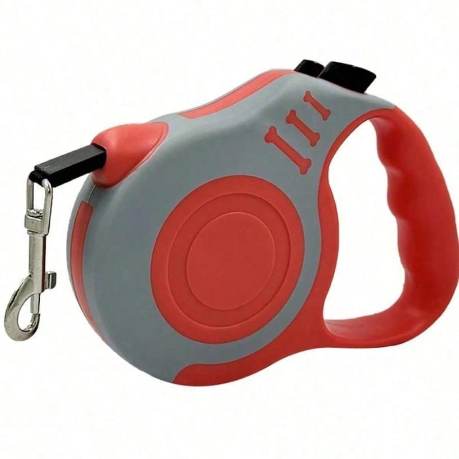 Multicolor bone-shaped retractable pet leash made from ABS for cats and dogs