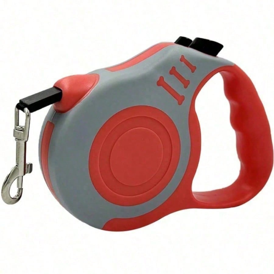 Multicolor bone-shaped retractable pet leash made from ABS for cats and dogs