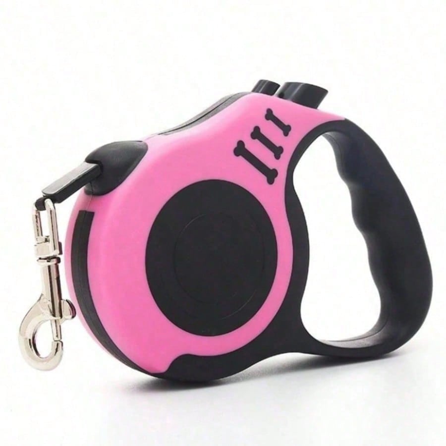 Multicolor bone-shaped retractable pet leash made from ABS for cats and dogs