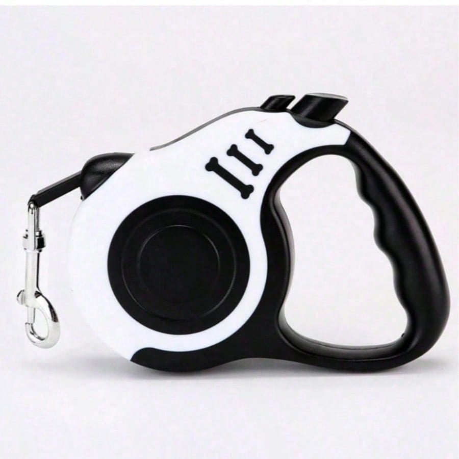 Multicolor bone-shaped retractable pet leash made from ABS for cats and dogs