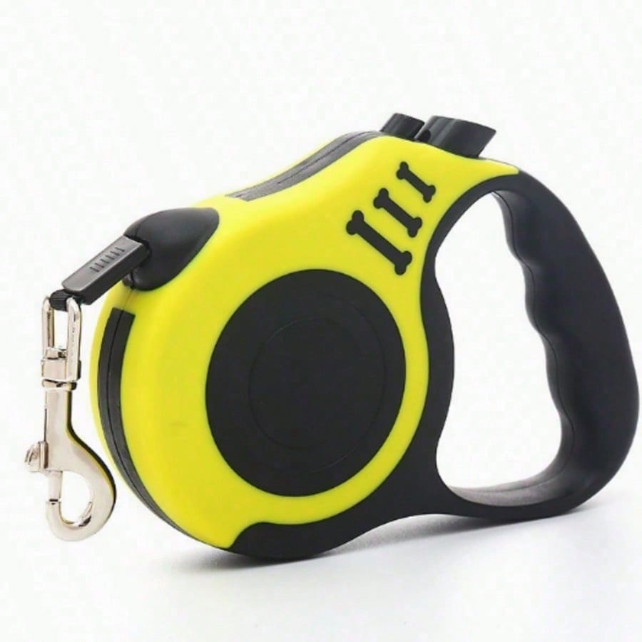Multicolor bone-shaped retractable pet leash made from ABS for cats and dogs