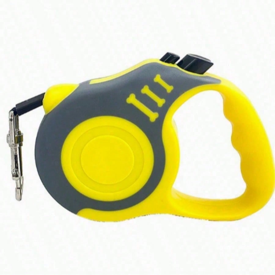 Multicolor bone-shaped retractable pet leash made from ABS for cats and dogs