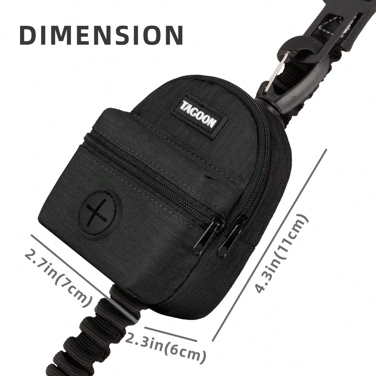 Dog Treat Bag Dog Leash Poop Bag Holder Compatible With Leash Pet Storage Container With Inner Small Pouch Puppy Supplies Perfect For Training And Walking Hands-Free Dog Waste Bag Dispenser Dog Travel Accessories