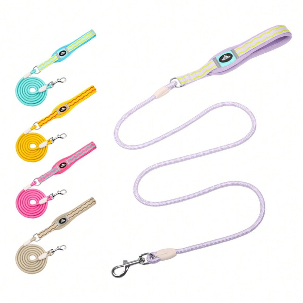 Multicolor adjustable backless vest harness for small and medium dogs or cats with soft lining, geometric graphic letter pattern, and leash clip for walking and training