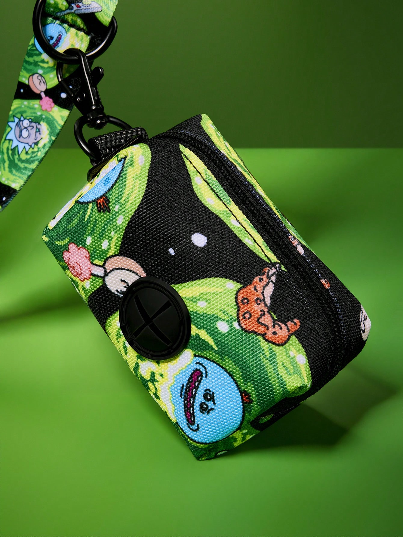 Multicolor cartoon pattern pet collar and leash set with adjustable polyester straps and portable storage bag for cats and dogs