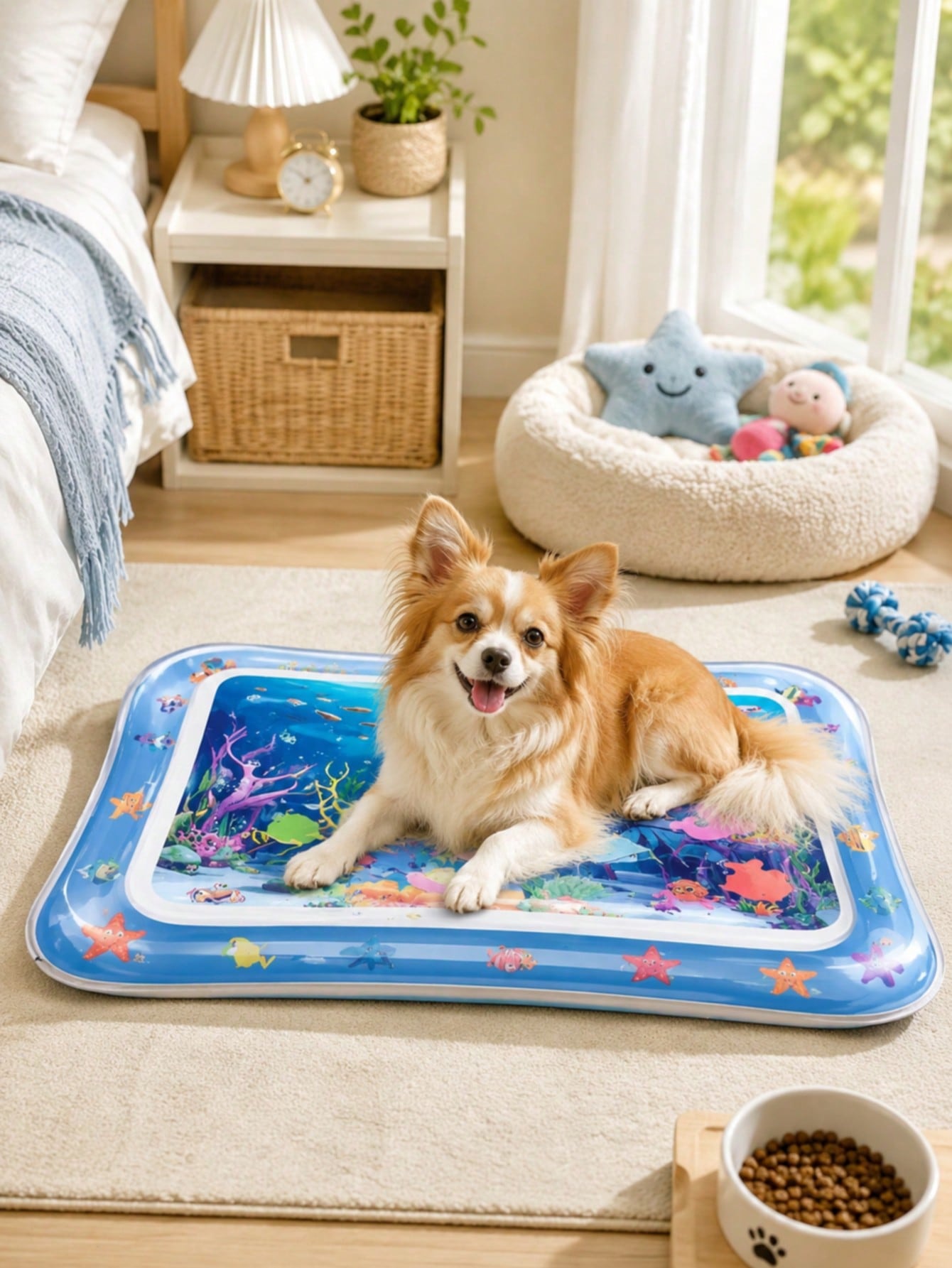 1pc Pet Ice Mat Dog Cooling Pad Summer Cat Cooling Mat Summer Cooling Pet Inflatable Water Splash Mat Climbing Mat, Thickened Pet Water Splash Mat, Pet Toy
