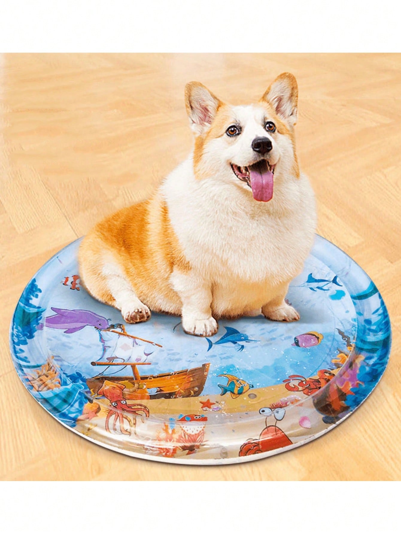 1pc Pet Water Play Mat, Cat Toy Suitable For Summer, Suitable For Cat Play, Summer Cat Bed, Bed, Cat And Dog Entertainment Toy, Needs Inflation And Water Filling Pet Entertainment Water Bed, Cat Sensory Water, Cat Cooling Mat, Cat And Dog Sensory Water