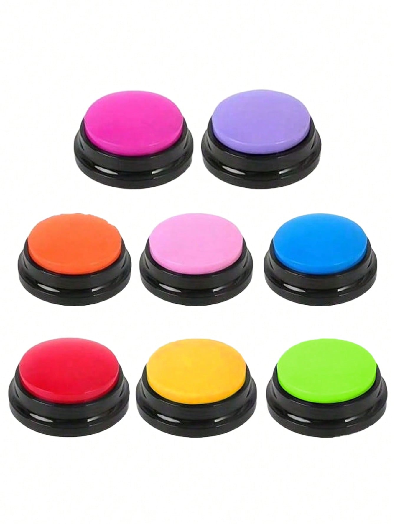8pcs/Set Dog Voice Recording Buttons, 8 Colors, 30s Recording Time, Pet Training Sound Maker Buzzer
