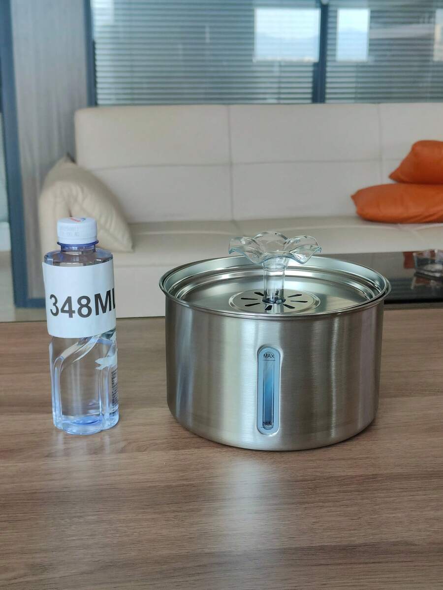 3L stainless steel automatic cat water fountain with quiet USB powered drinking dispenser design for pets