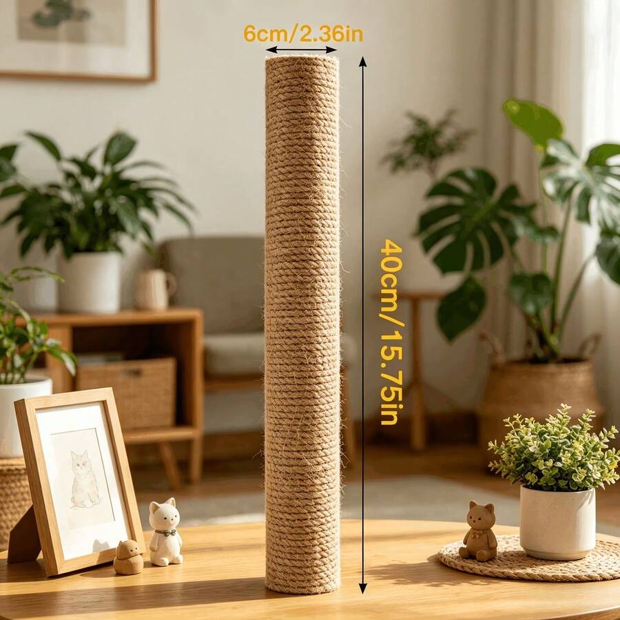 Wooden 4-in-1 interactive cat scratching post with sisal column, sturdy anti-tipping base, and play attachments for kittens and adult cats.