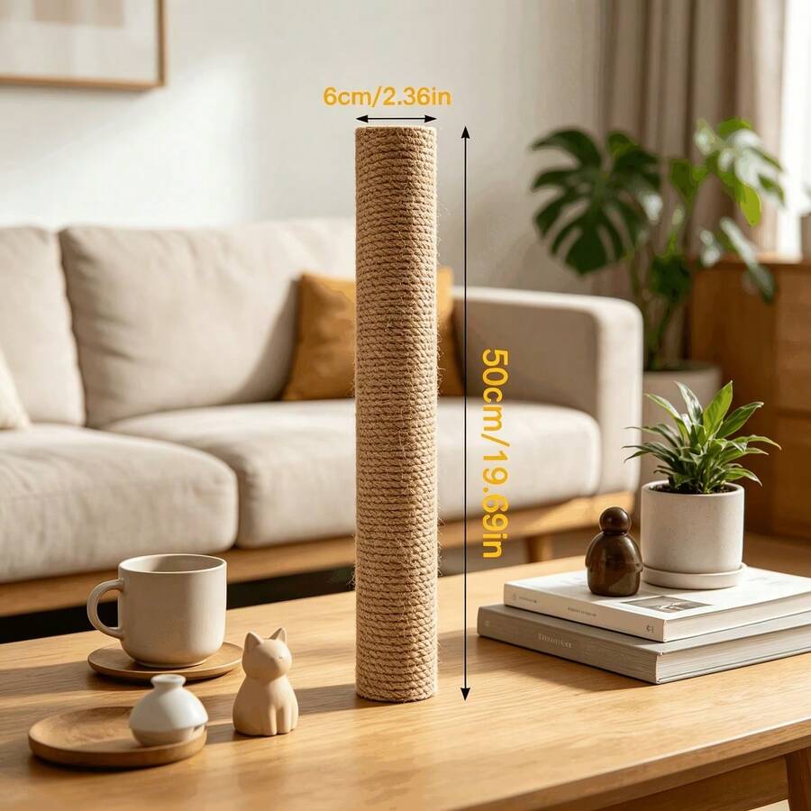 Wooden 4-in-1 interactive cat scratching post with sisal column, sturdy anti-tipping base, and play attachments for kittens and adult cats.