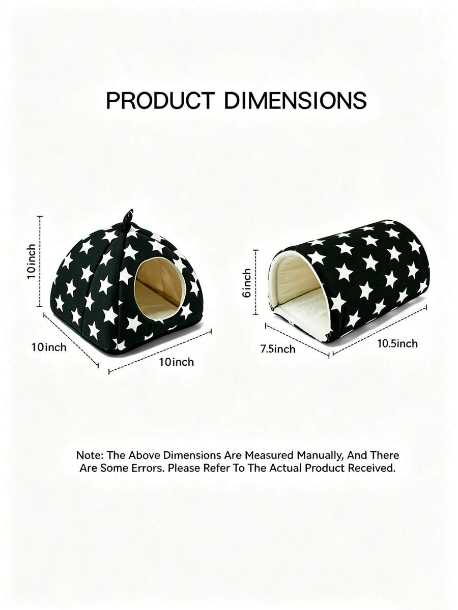 Pink strawberry pattern hamster bed hideaway nest made of soft polyester for small pets.