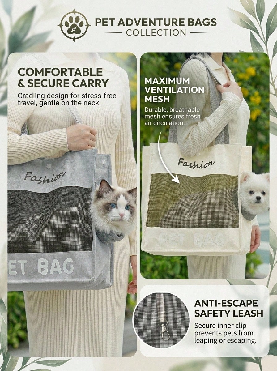 Universal Pet Shoulder Bag, Small Dog Handbag, Cat Shoulder Bag, Cat Tote Bag, Cat Carrier Bag For Outdoor Use
