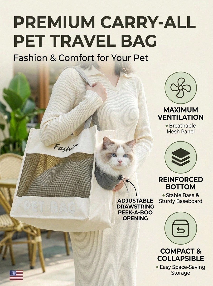 Universal Pet Shoulder Bag, Small Dog Handbag, Cat Shoulder Bag, Cat Tote Bag, Cat Carrier Bag For Outdoor Use