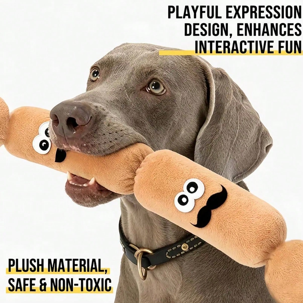 4-Piece Squeaky Sausage Dog Toys, Suitable For Chewy Dogs, Plush Chew Knotted Pull Toys, Relieve Boredom, Clean Teeth, Play Fun
