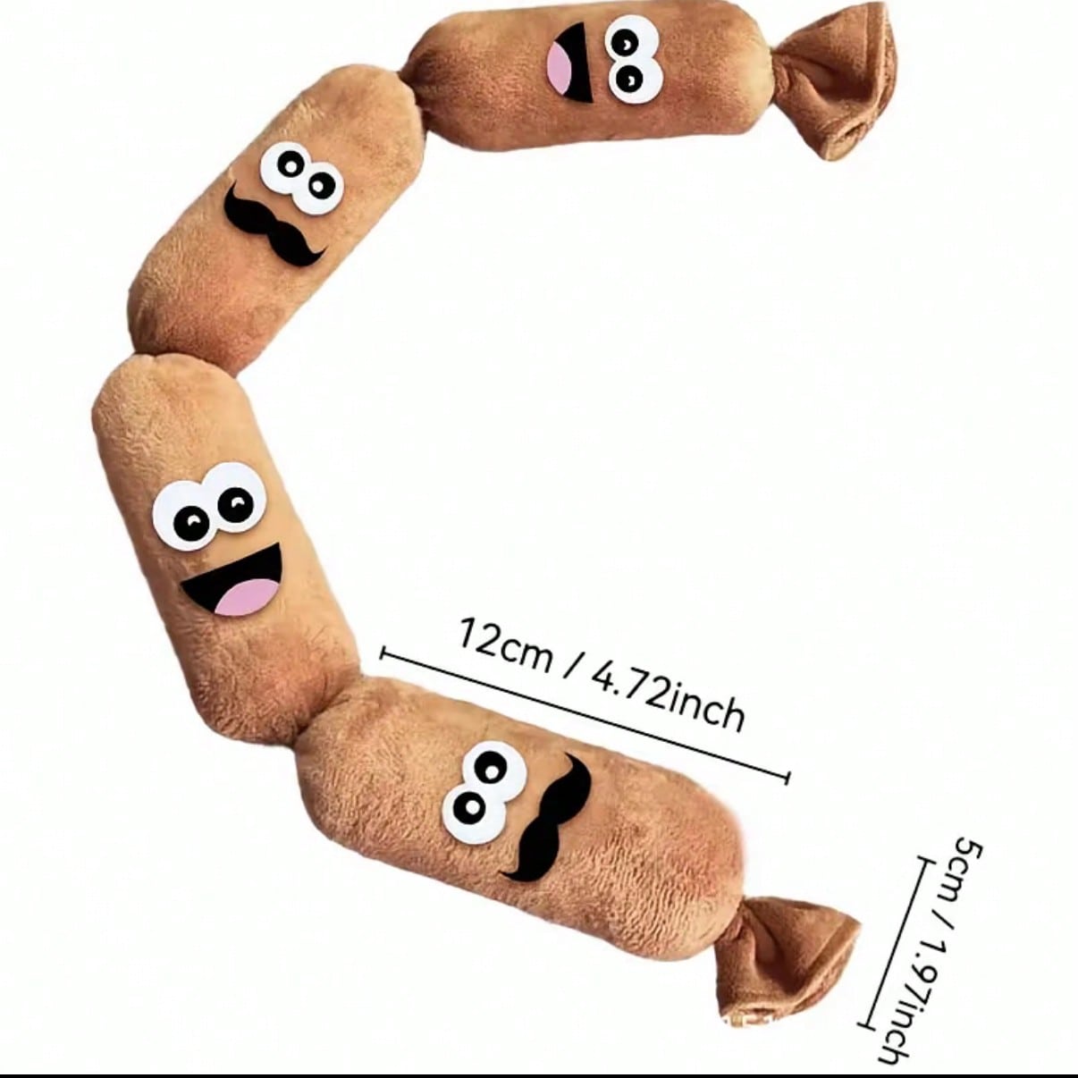 4-Piece Squeaky Sausage Dog Toys, Suitable For Chewy Dogs, Plush Chew Knotted Pull Toys, Relieve Boredom, Clean Teeth, Play Fun