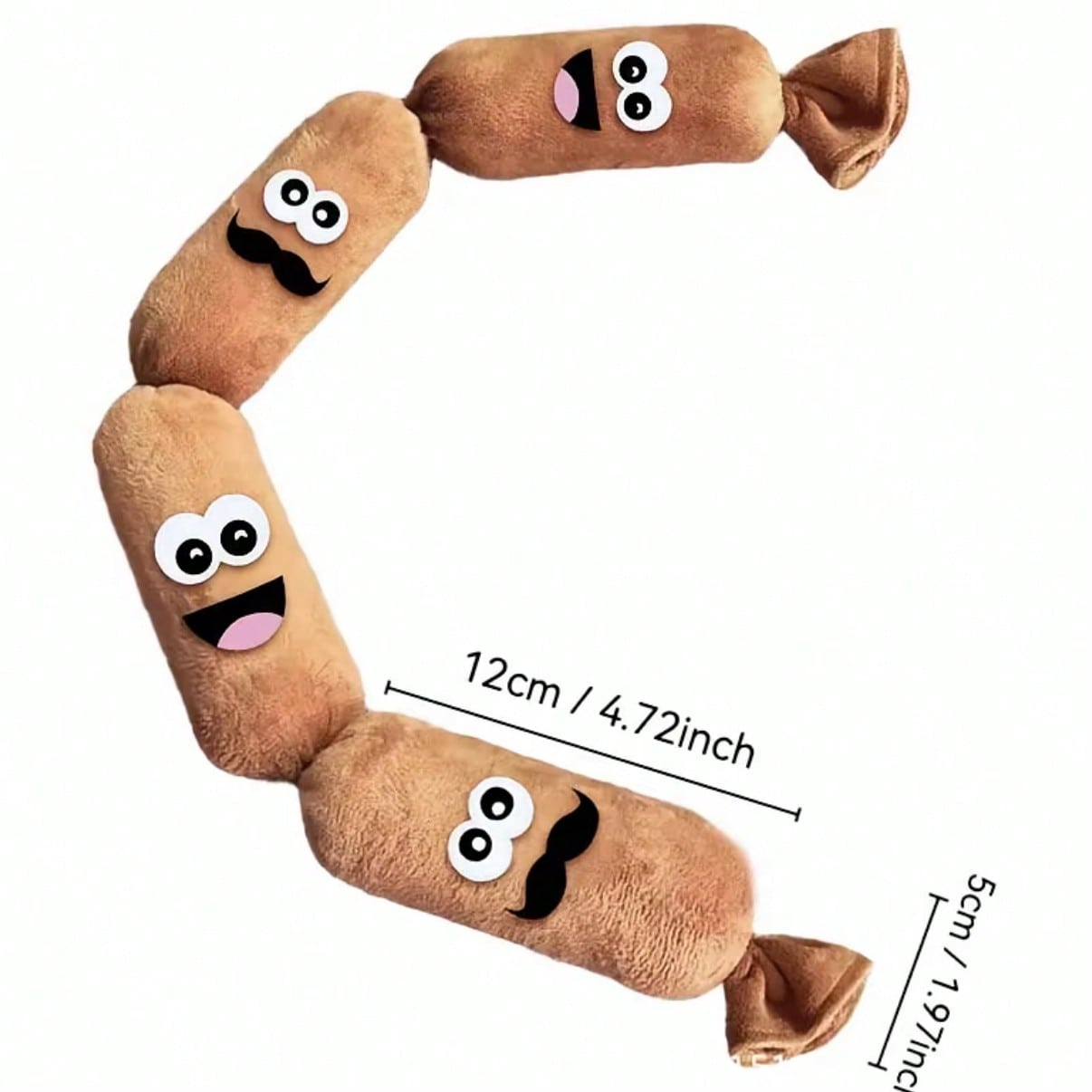 4-Piece Squeaky Sausage Dog Toys, Suitable For Chewy Dogs, Plush Chew Knotted Pull Toys, Relieve Boredom, Clean Teeth, Play Fun
