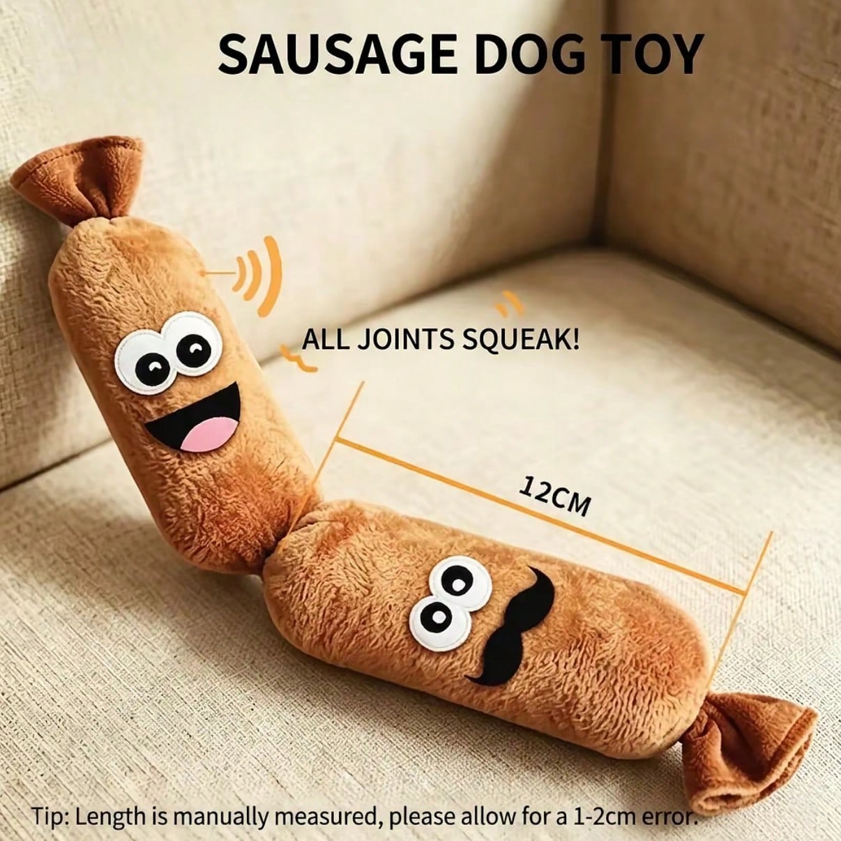 4-Piece Squeaky Sausage Dog Toys, Suitable For Chewy Dogs, Plush Chew Knotted Pull Toys, Relieve Boredom, Clean Teeth, Play Fun