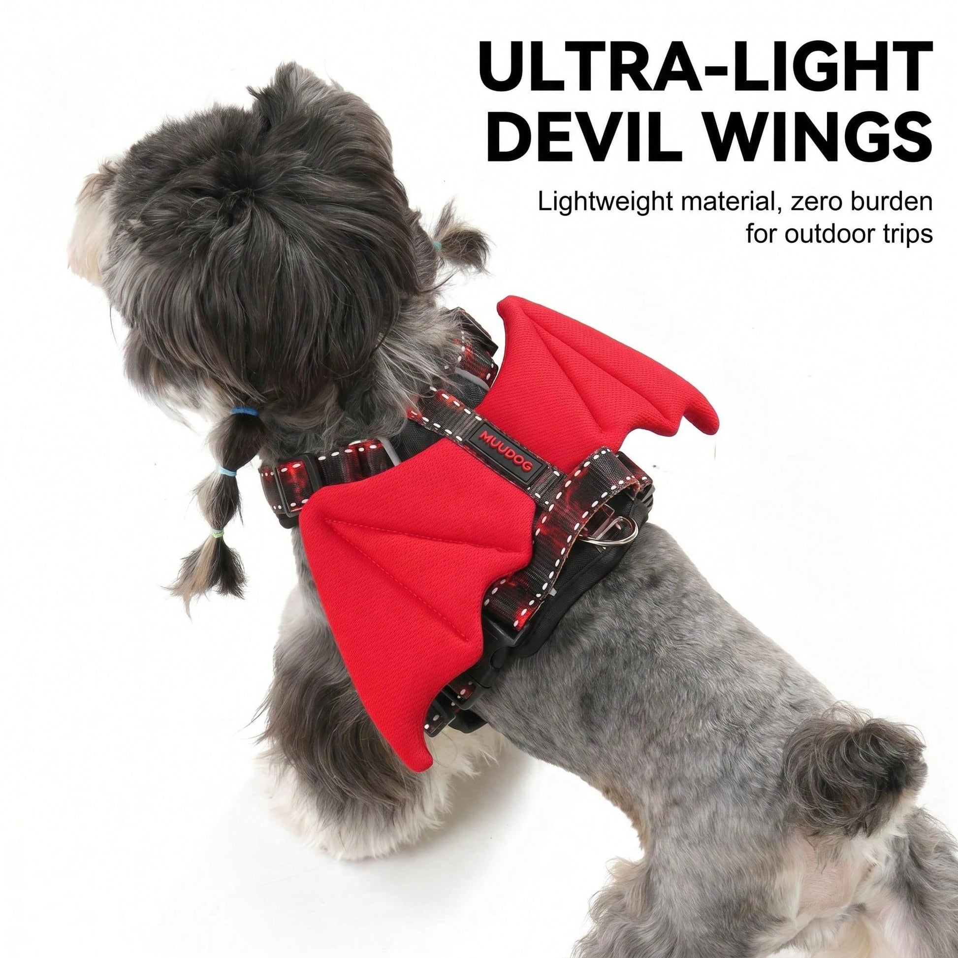 Halloween Pumpkin Devil Wings Pet Vest Harness, Adjustable Breathable Easy-On/Off Chest Strap, Escape-Proof Dog Walking Harness, Suitable For Puppies, Cats, Small, Medium, Large Dogs, Holiday Party Cosplay Outdoor Pet Supplies