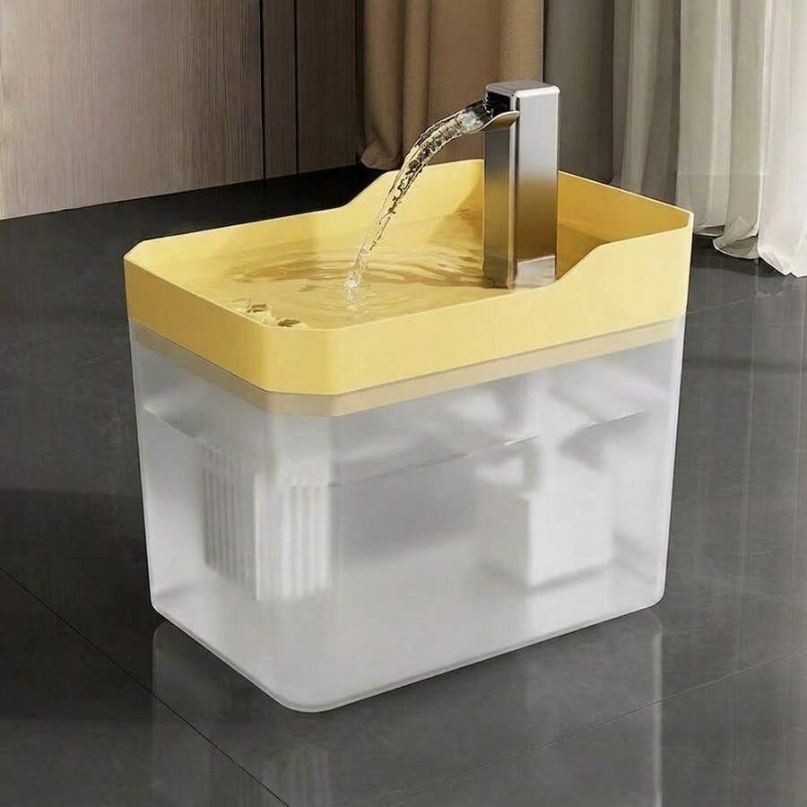 Automated 1.5L circulating cat water fountain made of durable ABS material with USB power interface for continuous pet hydration.