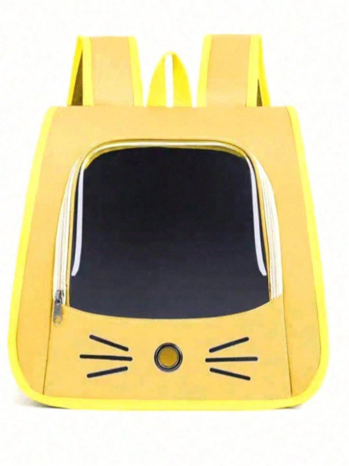 Oxford Canvas Transparent Breathable Pet Backpack, Suitable For Small Dogs And Cats Weighing No More Than 5.5 Kg, Can Be Used As A Backpack, Crossbody Bag, Or Handbag, Large Capacity Portable Pet Travel Bag