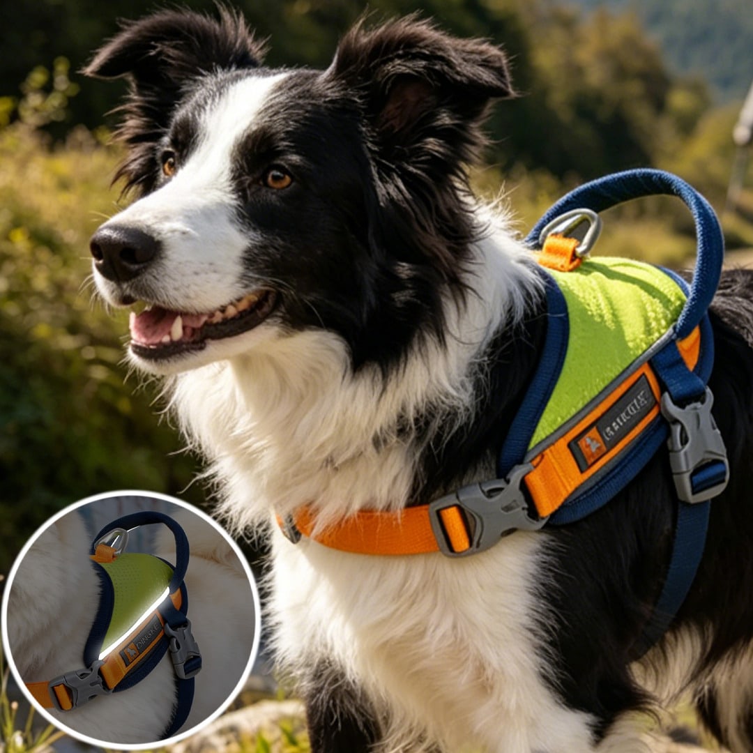 Anti-Pull Anti-Escape Reflective Pet Harness, Comfortable Breathable Mesh Lining, High-Quality Space Aluminum Leash D-Ring, Lightweight No-Burden Design, Anti-Pull Auxiliary Handle, Suitable For Medium And Small Dogs, Home And Outdoor Use. Close-Range