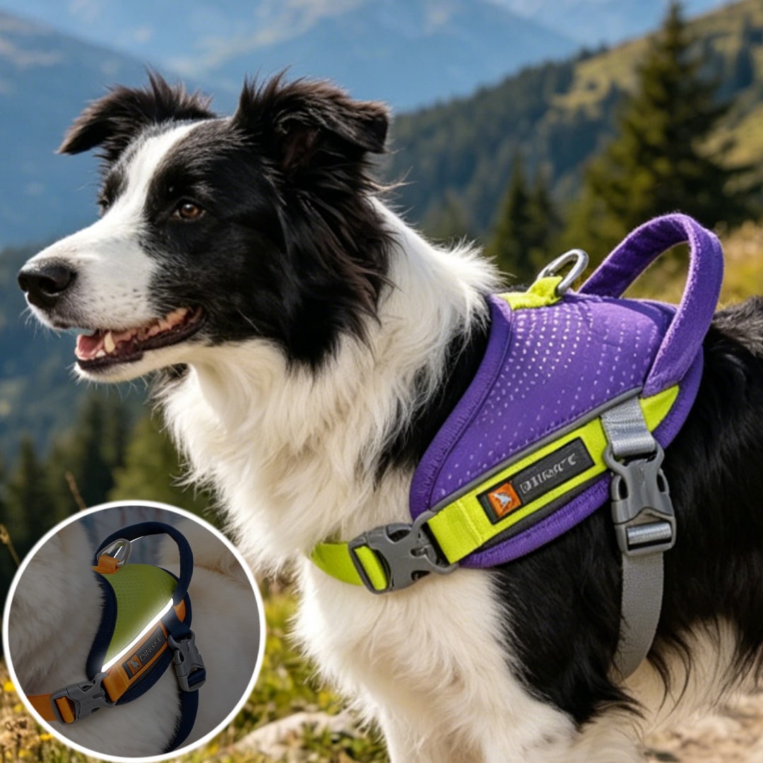 Anti-Pull Anti-Escape Reflective Pet Harness, Comfortable Breathable Mesh Lining, High-Quality Space Aluminum Leash D-Ring, Lightweight No-Burden Design, Anti-Pull Auxiliary Handle, Suitable For Medium And Small Dogs, Home And Outdoor Use. Close-Range