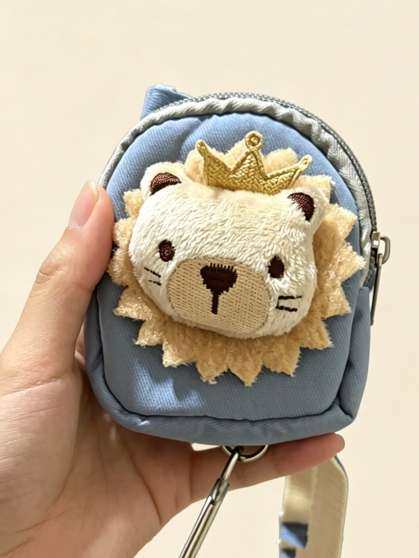 Multicolor plush lion decorative pet backpack harness and leash set for cats or small dogs with cartoon design and polyester collar material