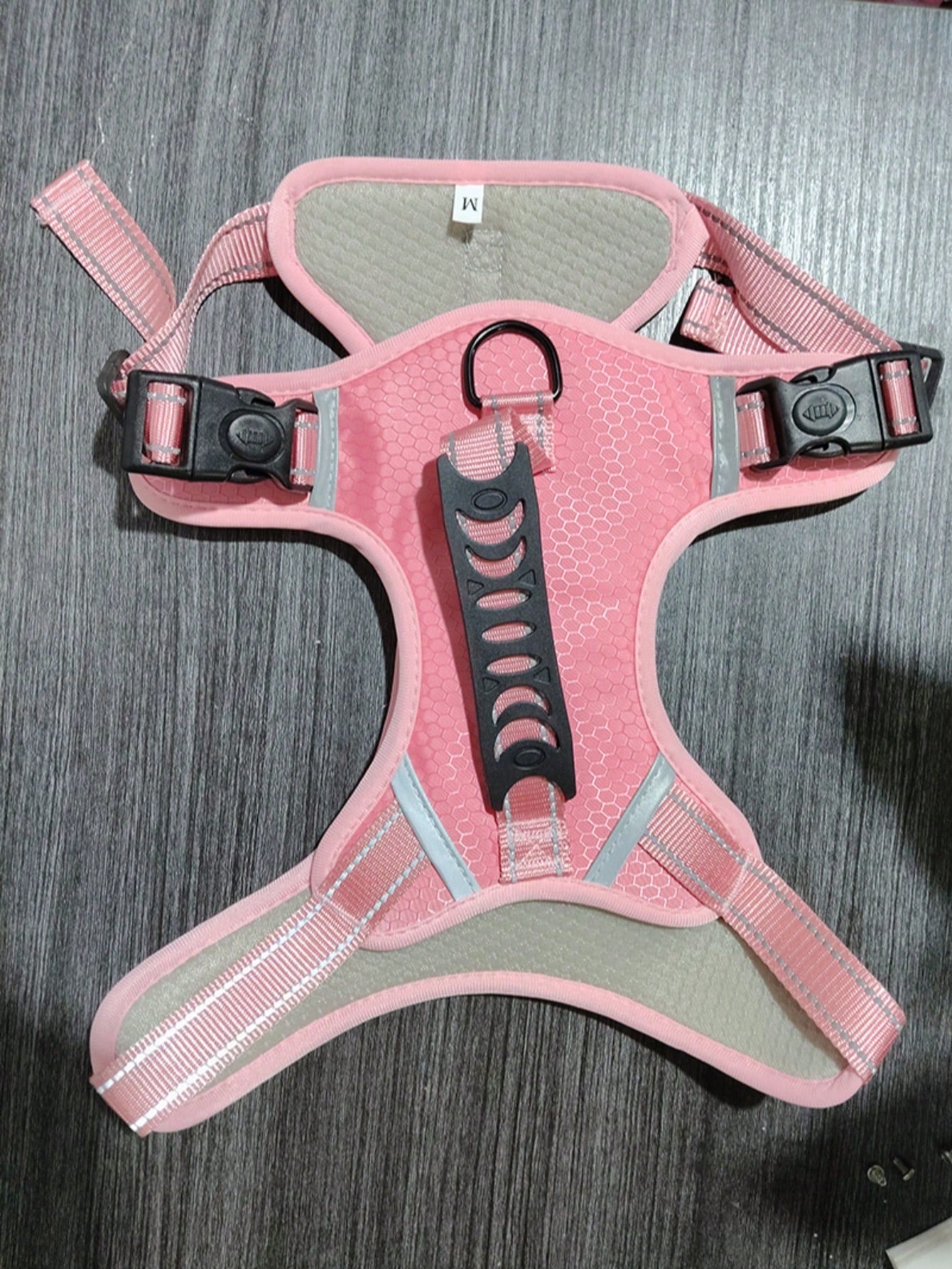 1 Pc Night Safety Reflective Pet Harness, Lightweight Breathable Lining Dog Chest Strap With Comfort Top Handle, Slide Adjustable Buckles, For Walking Training Hiking