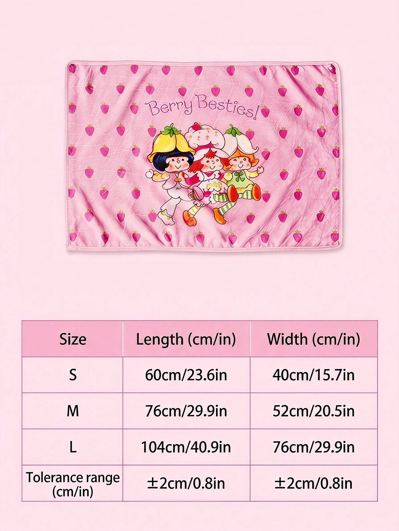 X 1 Piece Cute Three Little Girls Funny Strawberry Polka Dot Printed Blanket Warm And Absorbent Coral Fleece Pet Blanket