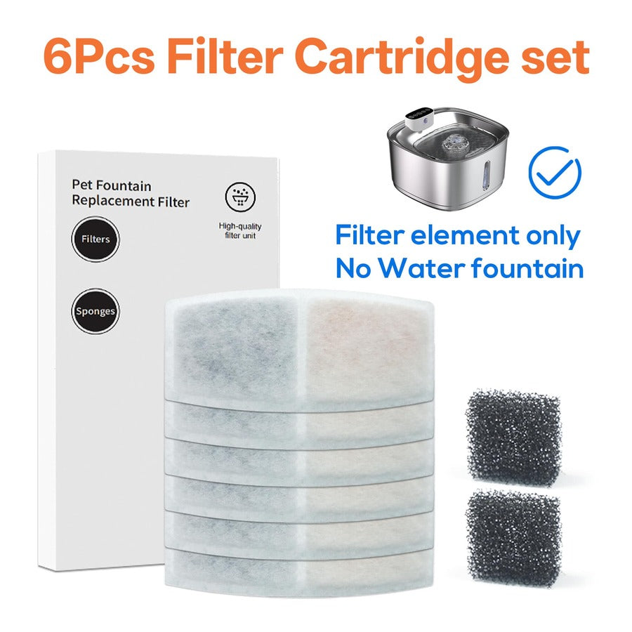 Silver stainless steel automatic cat water fountain with rechargeable battery and motion sensor