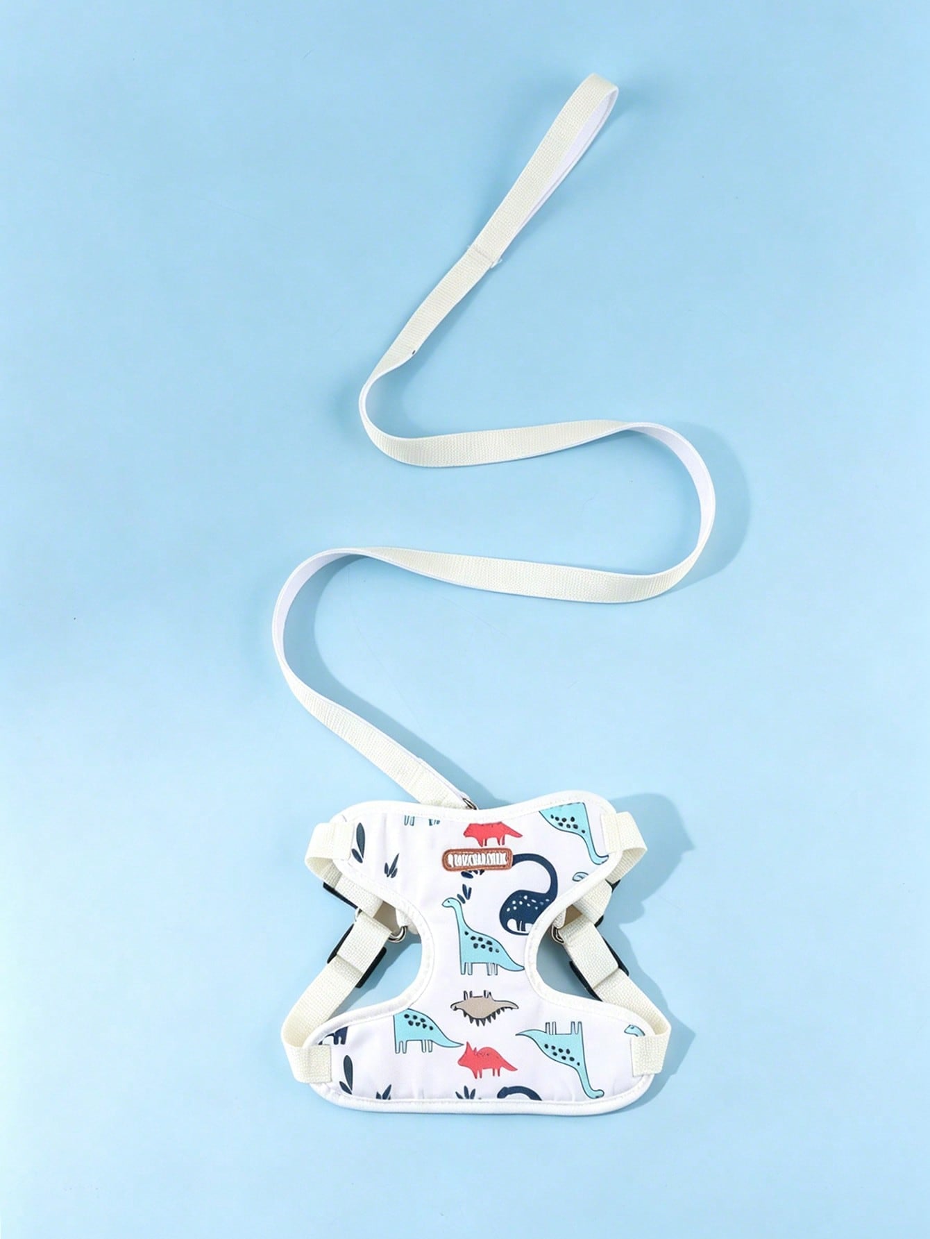 Multicolor polyester dog harness and leash set in a breathable vest style for small dogs